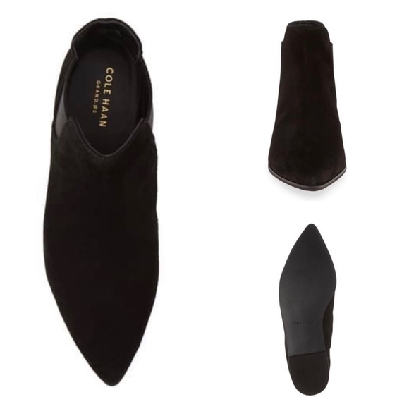 Cole Haan NEW Black Suede Hara Chelsea Booties - Picture 4 of 5